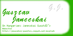 gusztav janecskai business card